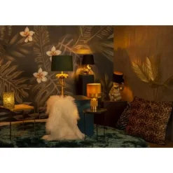 Lucide EXTRAVAGANZA COCONUT - Tafellamp - Ø 30,5 cm - 1xE27 - Mat Goud / Messing Online