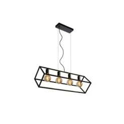 Lucide FABIAN - Hanglamp - 4xE27 - Zwart Hot