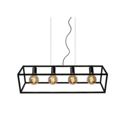 Lucide FABIAN - Hanglamp - 4xE27 - Zwart Hot
