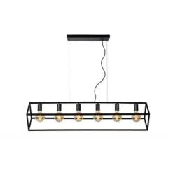 Lucide FABIAN - Hanglamp - 6xE27 - Zwart Best