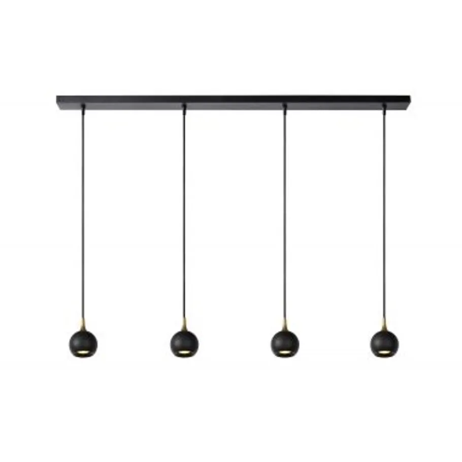 Lucide FAVORI - Hanglamp - 4xGU10 - Zwart New