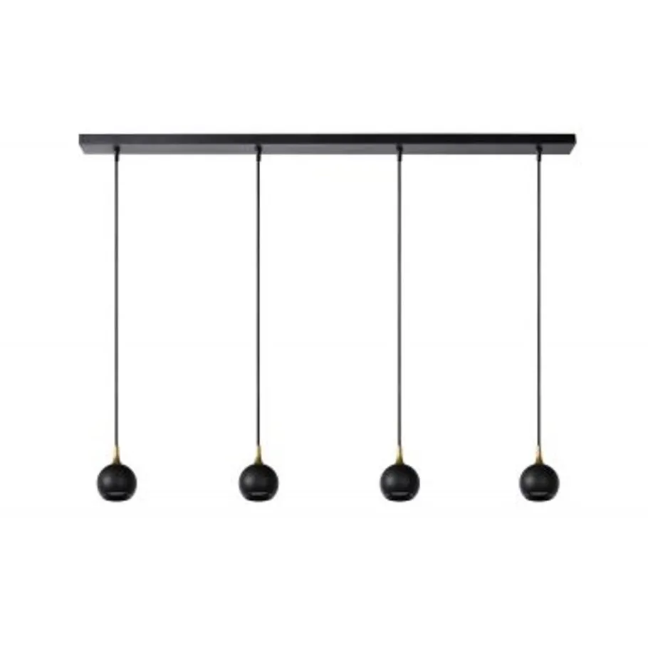 Lucide FAVORI - Hanglamp - 4xGU10 - Zwart New