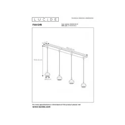 Lucide FAVORI - Hanglamp - 4xGU10 - Wit Hot