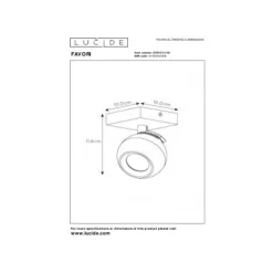 Lucide FAVORI - Plafondspot - 1xGU10 - Zwart Clearance