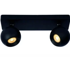Lucide FAVORI - Plafondspot - 2xGU10 - Zwart Outlet