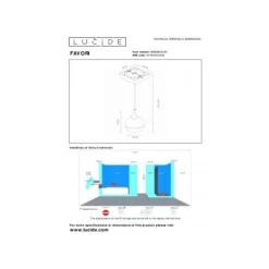 Lucide FAVORI Hanglamp Badk.-Wit-1xGU10-50W-IP44-Metaal