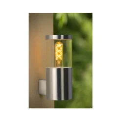 Lucide FEDOR - Wandlamp Buiten - 1xE27 - IP44 - Mat chroom Clearance