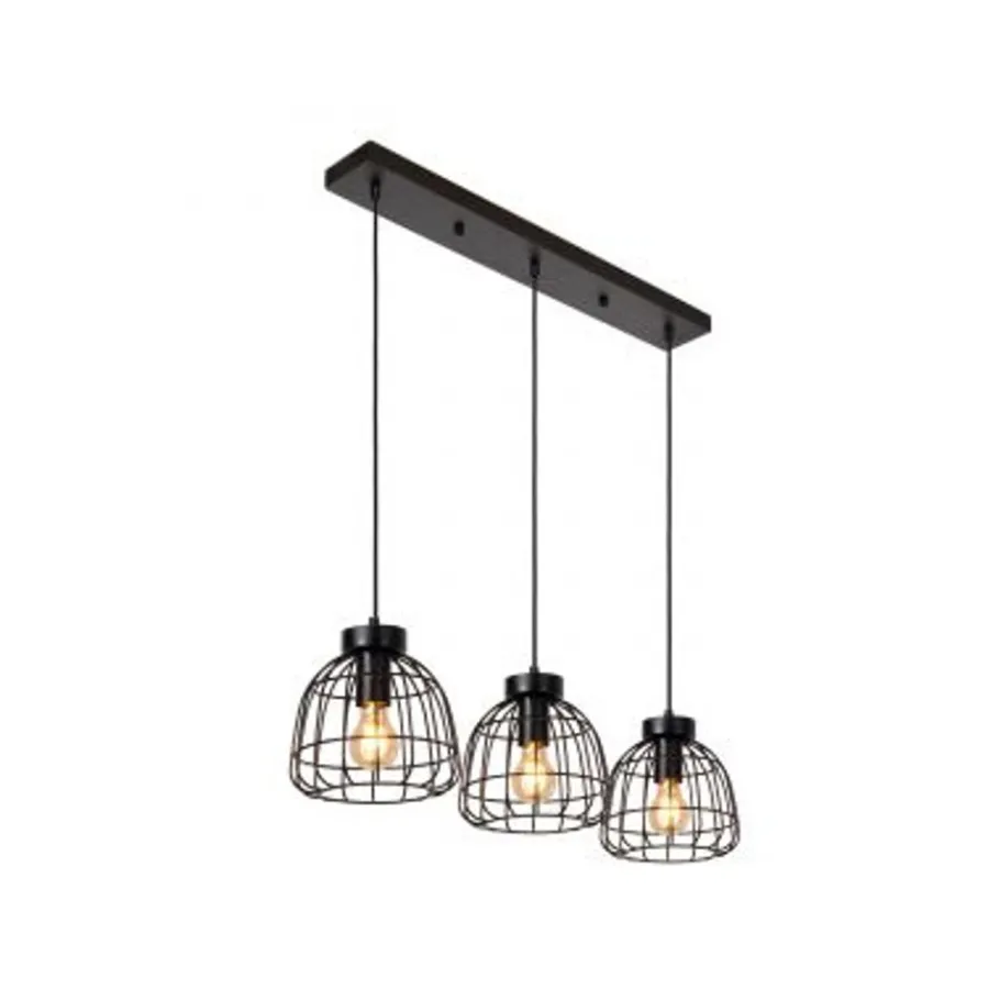 Lucide FILOX Hanglamp-Zwart-3xE27-40W-Metaal Online