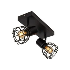 Lucide FILOX Plafondspot-Zwart-2xE14-40W-Metaal