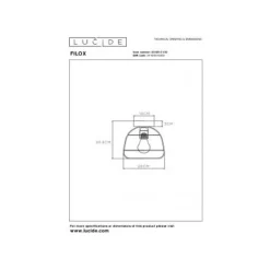 Lucide FILOX Plafonnière-Zwart-Ø20-1xE27-40W-Metaal New