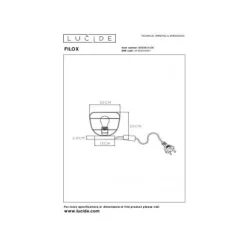 Lucide FILOX Tafellamp-Zwart-Ø20-1xE27-40W-Metaal Online