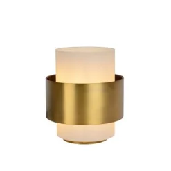 Lucide FIRMIN - Tafellamp - Ø 20 cm - 1xE27 - Mat Goud / Messing Best