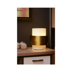 Lucide FIRMIN - Tafellamp - Ø 20 cm - 1xE27 - Mat Goud / Messing Best