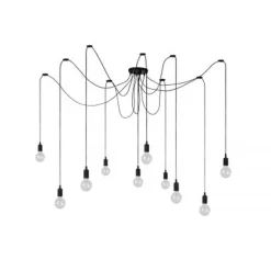 Lucide FIX MULTIPLE Pendel 10xE27/60W Zwart Discount