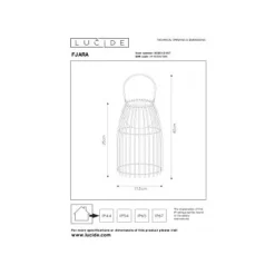 Lucide FJARA - Tafellamp Buiten - Ø 17,5 cm - LED Dimb. - 1x0,3W 3200K - IP44 - Roest bruin Outlet