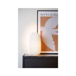 Lucide FLORES Tafellamp-Wit-Ø17,5-1xE14-25W-Porsel. Outlet