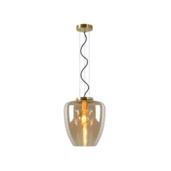 Lucide FLORIEN - Hanglamp - Ø 28 cm - 1xE27 - Amber Discount