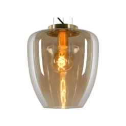 Lucide FLORIEN - Hanglamp - Ø 28 cm - 1xE27 - Amber Discount