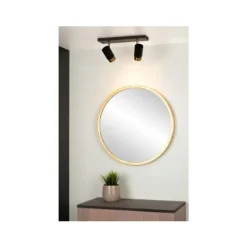 Lucide FLORIS - Plafondspot - Ø 10 cm - 2xGU10 - Zwart Hot