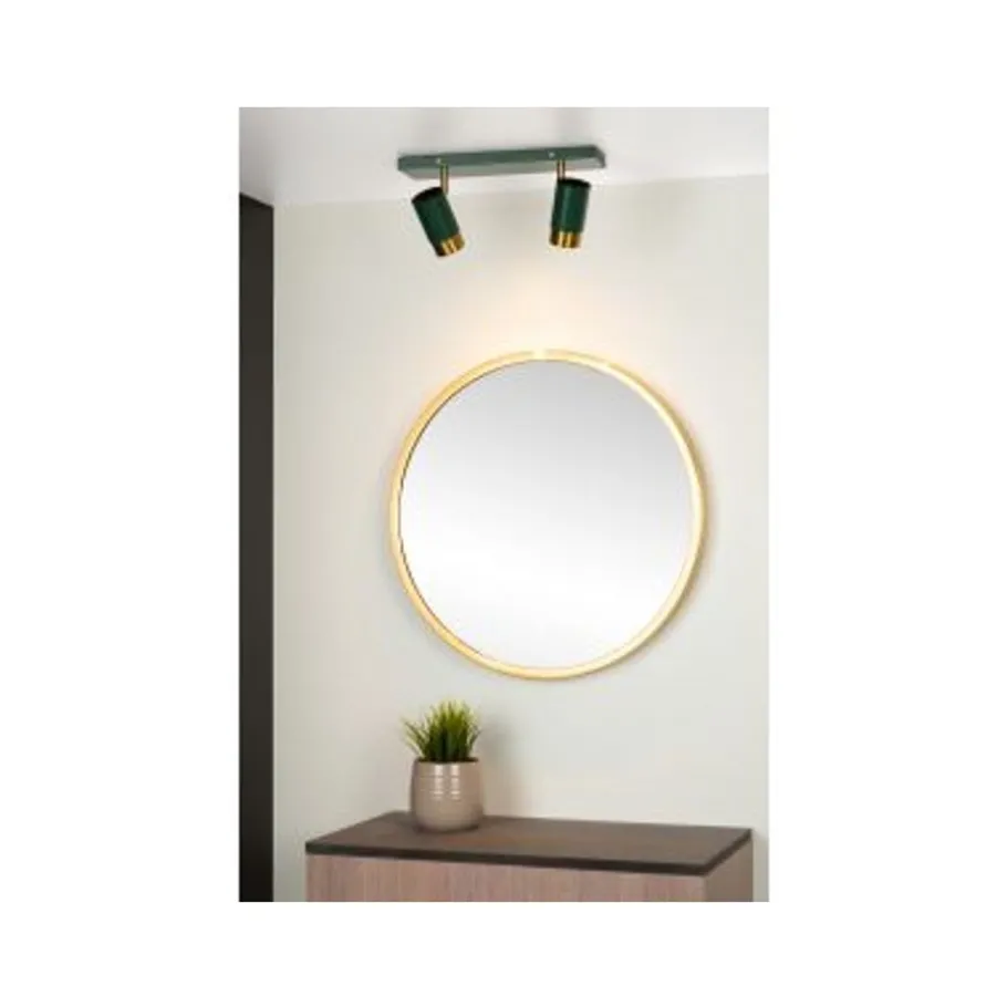 Lucide FLORIS - Plafondspot - Ø 10 cm - 2xGU10 - Groen Discount