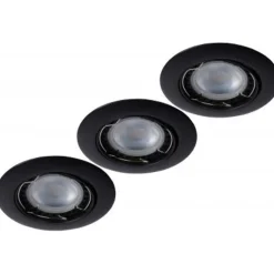 Lucide FOCUS - Inbouwspot - Ø 8,1 cm - LED Dimb. - GU10 - 3x5W 3000K - Zwart - Set van 3 Discount