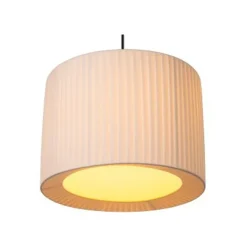 Lucide FOLD Hanglamp-Wit-Ø40-1xE27-40W-Stof New