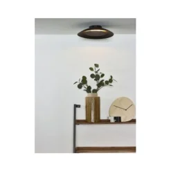 Lucide FOSKAL - Plafonnière - Ø 34,5 cm - LED - 1x12W 2700K - Zwart Outlet