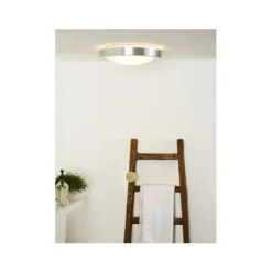 Lucide FRESH - Plafonnière Badkamer - Ø 35 cm - 2xE27 - IP44 - Mat chroom Hot