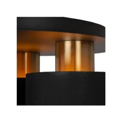 Lucide FUDRAL Plafonnière-Zwart-Ø37-3xE27-10W-Katoen Online