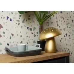 Lucide FUNGO Tafellamp-Mat Go.-1xE14-25W-Porsel. Clearance