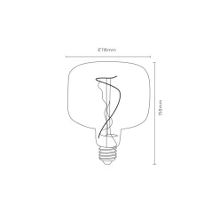 Lucide G118 - Filament lamp - Ø 11,8 cm - LED Dimb. - E27 - 1x4W 2200K - Opaal Clearance