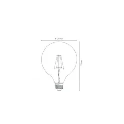 Lucide G125 - Filament lamp - Ø 12,5 cm - LED Dimb. - E27 - 1x5W 2700K - Transparant