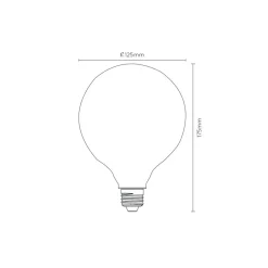 Lucide G125 - Filament lamp - Ø 12,5 cm - LED Dimb. - E27 - 1x5W 2700K - Opaal New