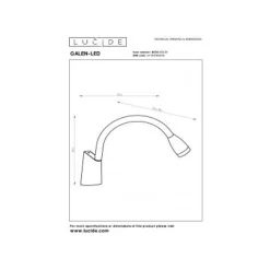 Lucide GALEN-LED - Bedlamp - LED - 1x3W 3000K - Wit New