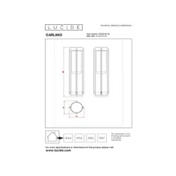 Lucide GARLAND Tafellamp Buiten-Zwart-Ø15,1-1xE27-20W Hot