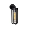 Lucide GARLAND Wandlamp Buiten-Zwart-1xE27-20W-IP44-Glas Outlet