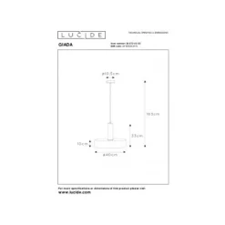 Lucide GIADA - Hanglamp - Ø 40 cm - 1xE27 - Mat Goud / Messing Sale