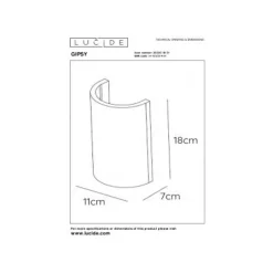 Lucide GIPSY - Wandlamp - 1xG9 - Wit Best