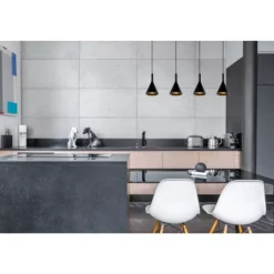 Lucide GIPSY Hanglamp 4x E27 Zwart Beton Hot