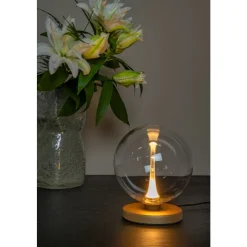 Lucide GISELA Tafellamp-Transp.-Ø16-LED-4W-2700K-Glas New