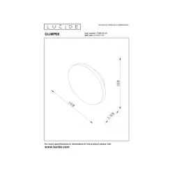 Lucide GLIMPSE - Wandlamp - Ø 14 cm - LED - 1x5W 3000K - Bruin Outlet