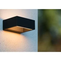 Lucide GOA - Wandlamp Buiten - LED - 1x6W 3000K - IP54 - Antraciet Outlet