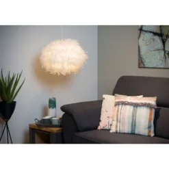 Lucide GOOSY SOFT - Hanglamp - Ø 50 cm - 1xE27 - Wit