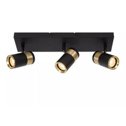 Lucide GORIK - Plafondspot - 3xGU10 - Zwart Hot