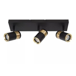 Lucide GORIK - Plafondspot - 3xGU10 - Zwart Hot