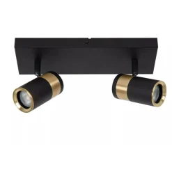 Lucide GORIK - Plafondspot - 2xGU10 - Zwart Hot