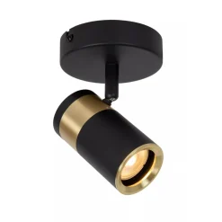 Lucide GORIK - Wandspot / Wandlamp - 1xGU10 - Zwart Clearance