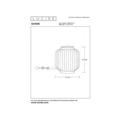 Lucide GOSSE - Tafellamp - Ø 19,5 cm - 1xE14 - Wit Best