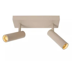Lucide GRADO - Plafondspot - 2xGU10 (MR11) - Taupe Outlet
