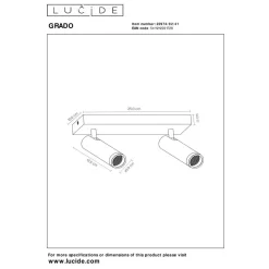 Lucide GRADO - Plafondspot - 2xGU10 (MR11) - Taupe Outlet